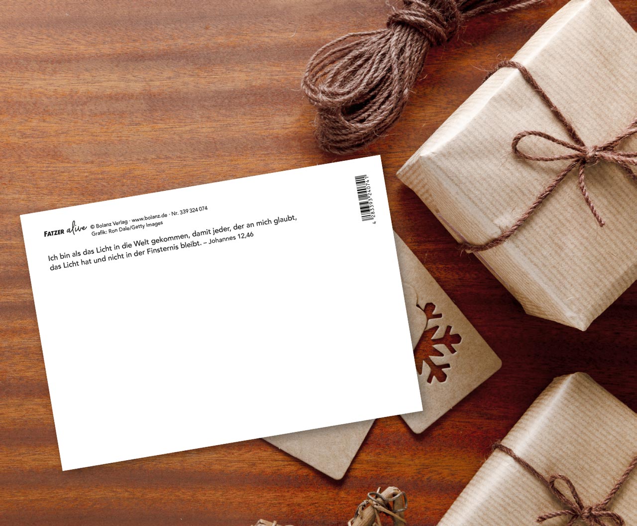 Postkarte Jesus ist das Licht der Welt - Johannes 12,46