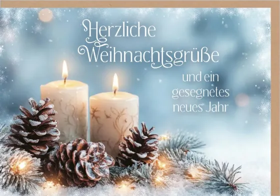 Faltkarte Herzliche Weihnachtsgrüße - Johannes 12,46