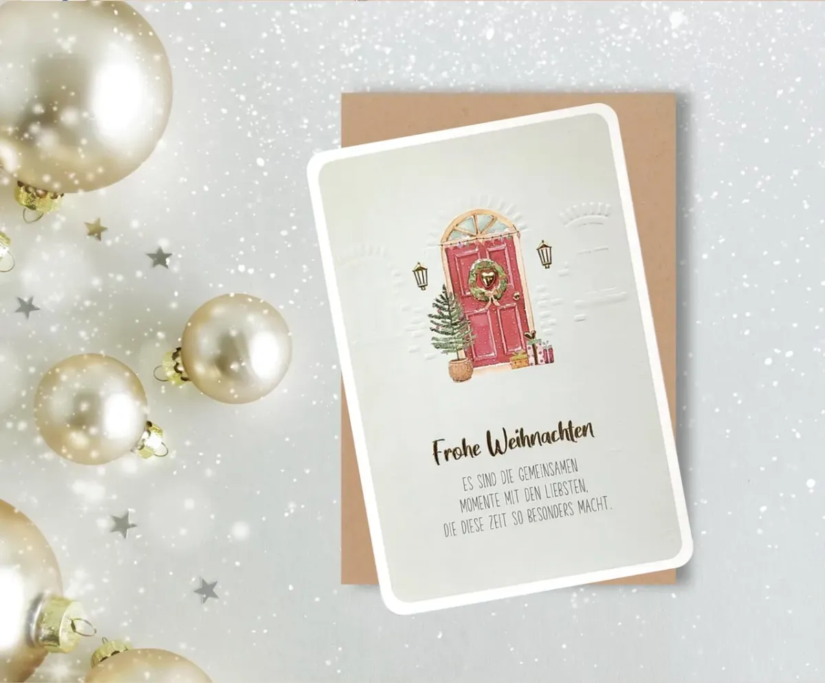 Faltkarte Frohe Weihnachten Gemeinsame Momente - nach Sacharja 9,9