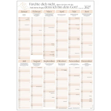 A3-Terminer mit Jahreslosung und Monatssprüchen - Wandkalender