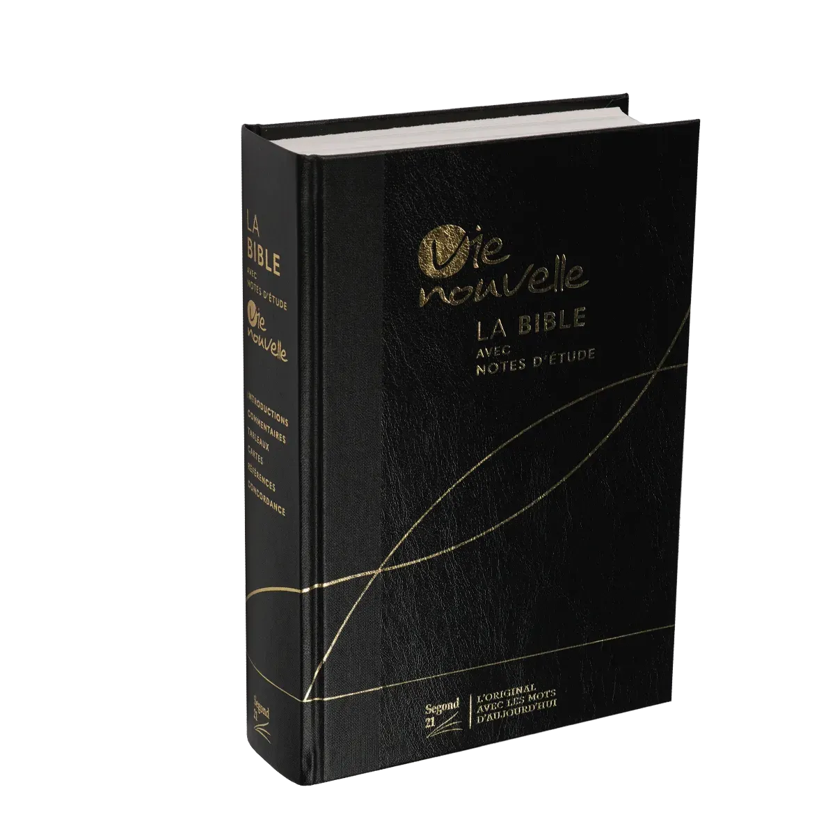 Studienbibel Vie nouvelle, Segond 21, französisch,schwarz - Hardcover Leinen und Skyvertex