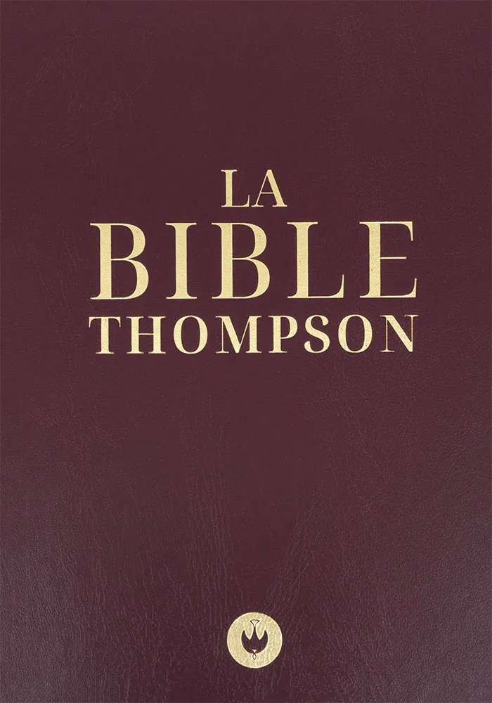 FRANZÖSISCHE BIBEL COLOMBE THOMPSON, GEBUNDEN, DUNKELROT