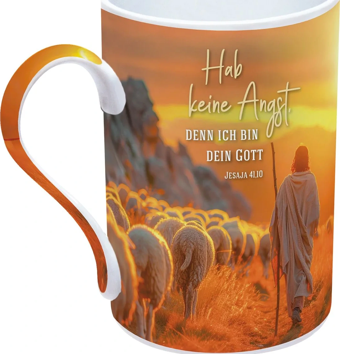Fürchte dich nicht, denn ich bin mit dir (Tasse) - Höhe 10,5 cm, Durchmesser 7,5 cm,...