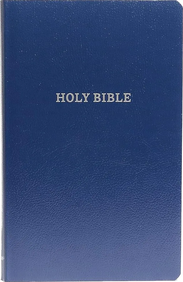 Anglais, Bible KJV, Gift & Award, similicuir, bleue - Leather-Look, Comfort Print, Red Letter