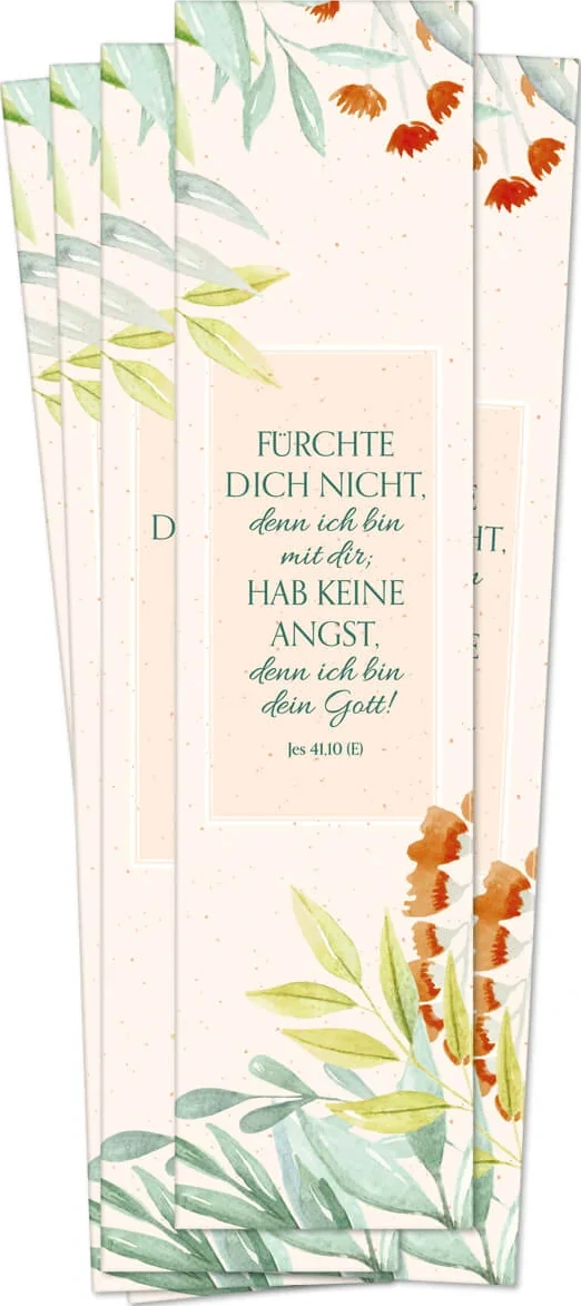 Fürchte dich nicht, denn ich bin mit dir - Lesezeichen (10 Stück) - Lesezeichen Jahreslosung 2027