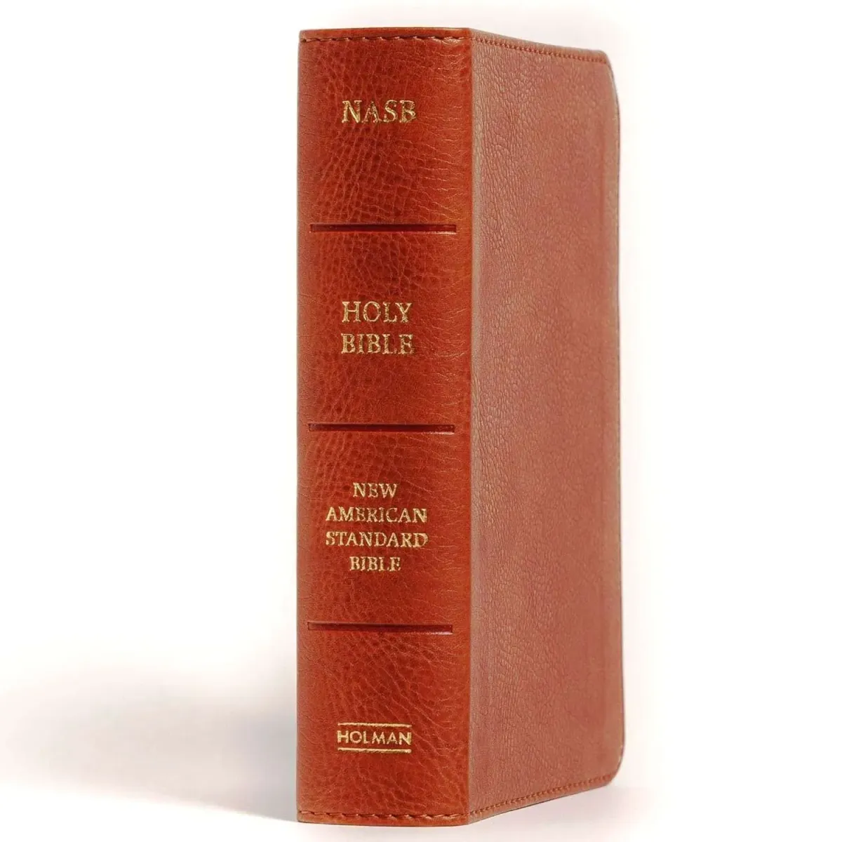 Anglais, Bible, New American Standard Bible, compacte, similicuir souple brun, caractères...