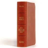 Anglais, Bible, New American Standard Bible, compacte, similicuir souple brun, caractères...