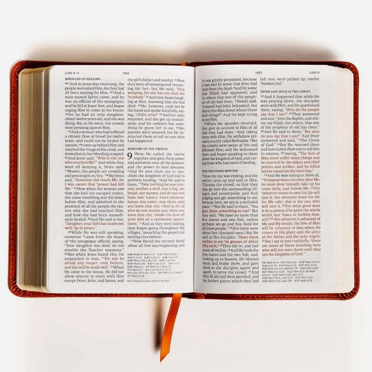 Anglais, Bible, New American Standard Bible, compacte, similicuir souple brun, caractères...