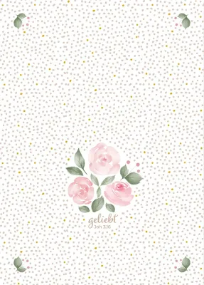 Geliebt - Geschirrtuch (Motiv Rosen)