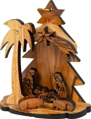 Krippe (klein) - Olivenholz