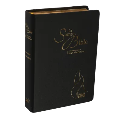 BIBEL NEG MACARTHUR, BIEGSAMES LEDER, GOLDSCHNITT, GRIFFREGISTER, SCHWARZ (MIT SCHACHTEL)