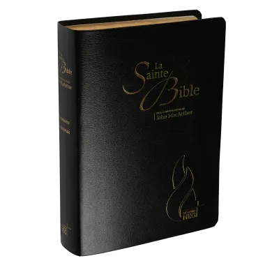 Studienbibel Segond NEG MacArthur, französisch, schwarz - Softcover, Fibroleder, Goldschnitt