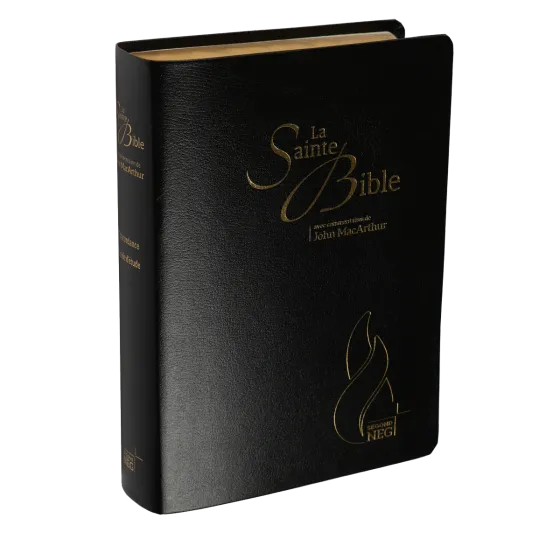 Studienbibel Segond NEG MacArthur, französisch, schwarz - Softcover, Fibroleder, Goldschnitt