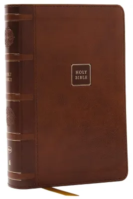 Anglais, Bible, NKJV, compacte, similicuir brun, paroles de Jésus en rouge - NKJV Compact...
