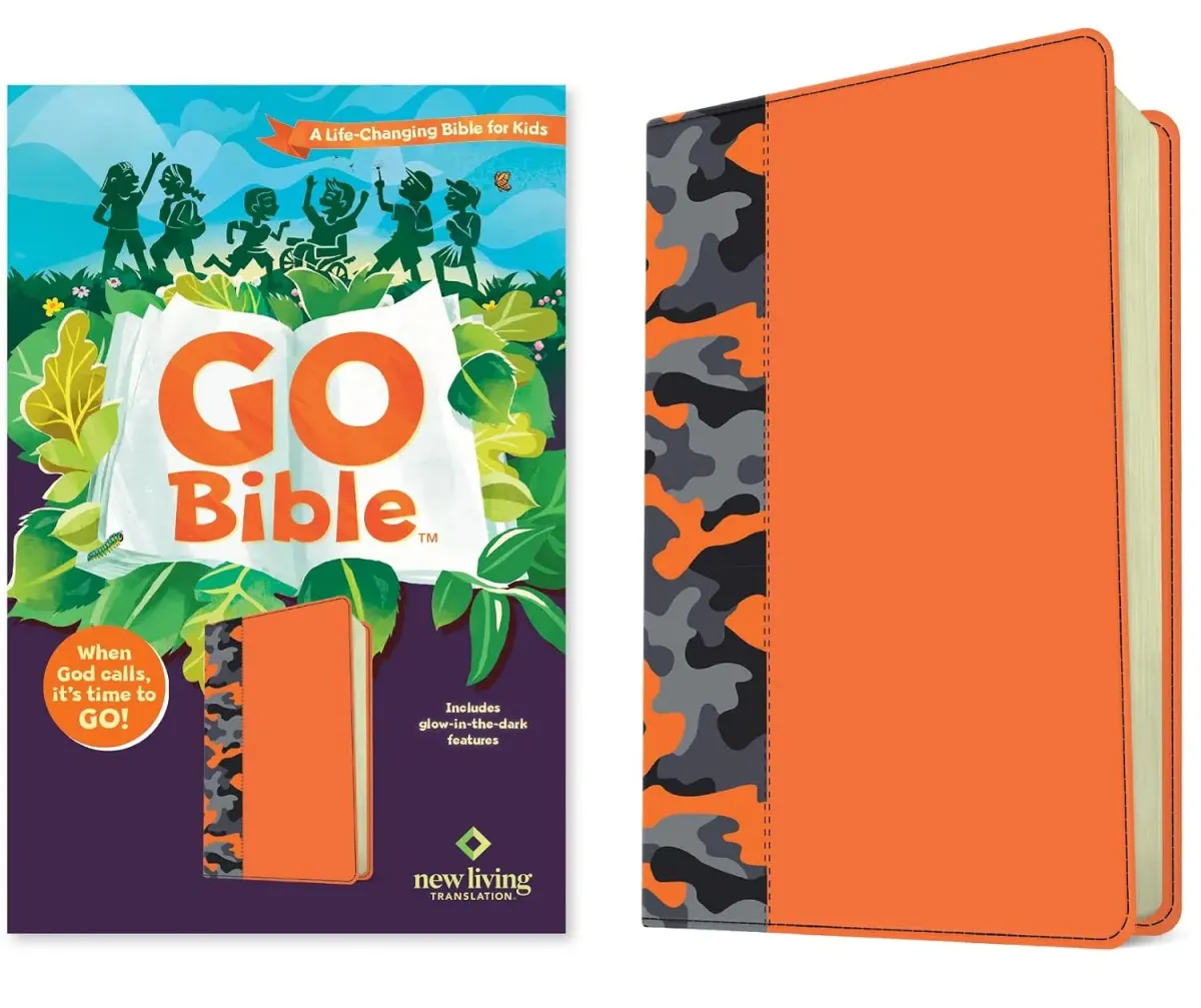 Anglais, Bible, New Living Translation, Go Bible for Kids, similicuir orange - NLT Go Bible for...