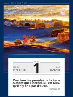 Französisch, Gottes Wort für jeden Tag - Abreisskalender - Paix vous soit