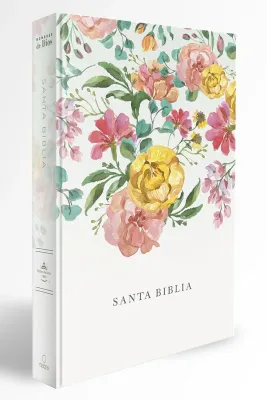 Espagnol, Bible, Reina Valera 1960, moyen format, grands caractères, couverture rigide fleurs -...