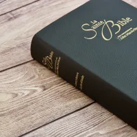 BIBEL NEG MACARTHUR, BIEGSAMES LEDER, GOLDSCHNITT, GRIFFREGISTER, SCHWARZ (MIT SCHACHTEL)