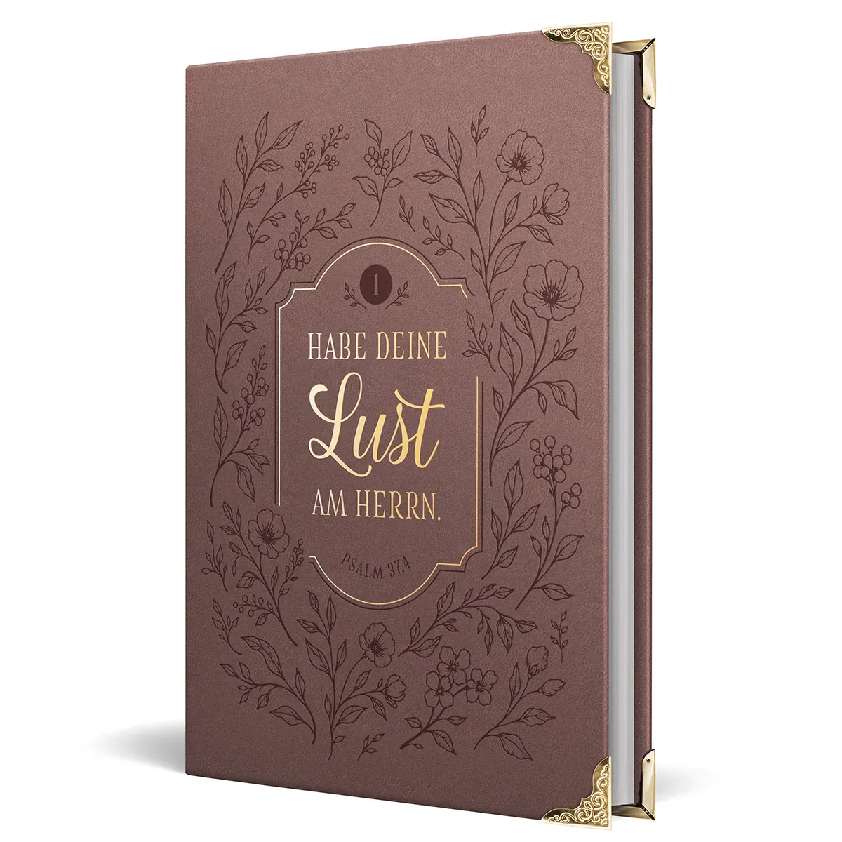 Habe deine Lust am Herrn – Biblische Verheißungen (mit Buchecken in Goldoptik) - Notizbuch für...