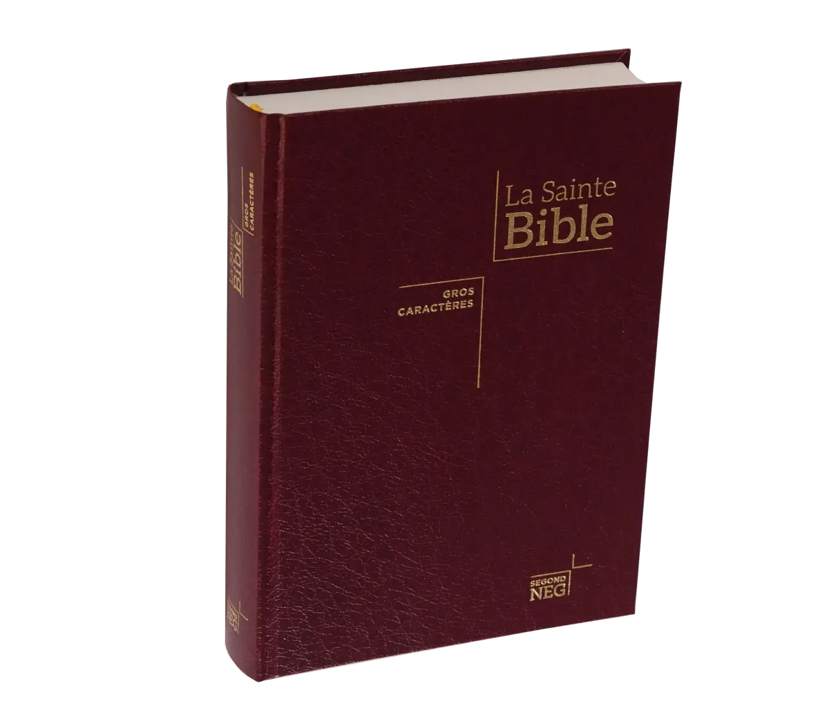 Bible Segond NEG, gros caractères, bordeaux - Couverture rigide, Skyvertex bordeaux