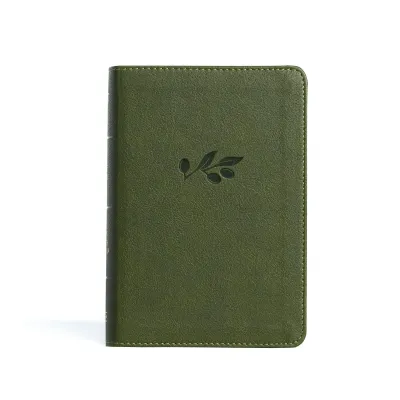 Anglais, Bible, King James Version, format poche, grands caractères, similicuir vert olive - KJV...