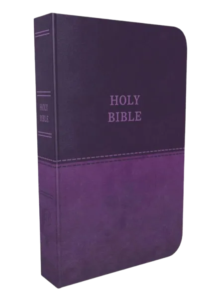 Englisch, Bibel King James Version, Grossdruck, Kunstleder, lila