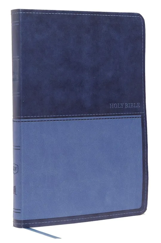 Englisch King James Version, Grossdruck, Kunstleder, blau
