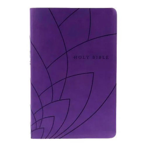 Englisch, Bibel New Living Translation, Premium Gift, Einband lila/Blätter