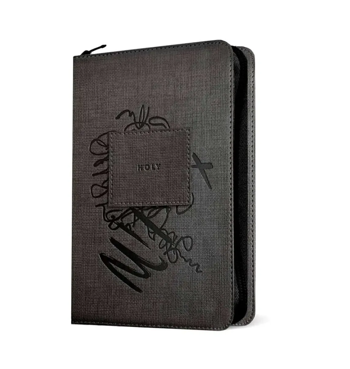 Anglais, Bible, New Living Translation, Filament Edition, similicuir "charbon", fermeture éclair,...