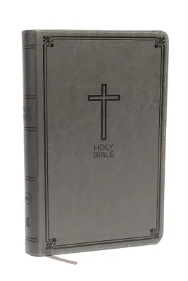 Englisch, Bibel New King James Version, deluxe Gift Bible, Grossdruck, Leathersoft, grau/taupe...