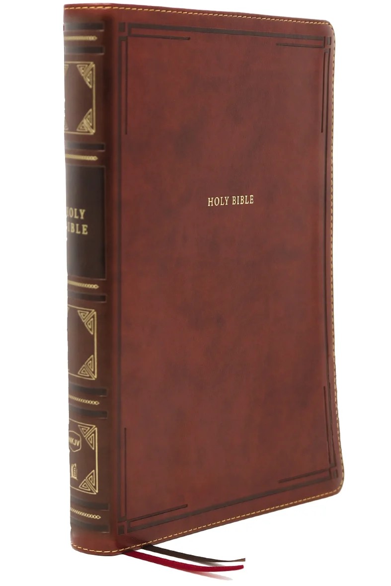 Englisch, Bibel New King James Version, Grossdruck - Kunstleder braun, Goldschnitt, Worte Jesu in...