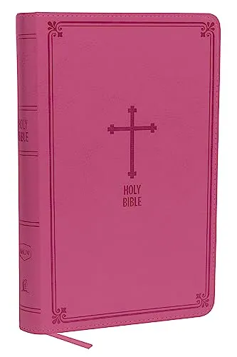 NKJV, Deluxe Gift Bible, Leathersoft, Pink, Red Letter Edition, Comfort Print