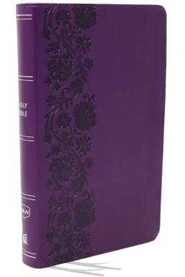 Anglais, Bible, New King James Version, moyen format, gros caractères, similicuir souple violet,...