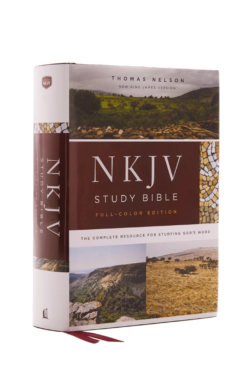 Englisch, Studienbibel New King James Version, Grossdruck, Hardcover, illustrierter Einband,...