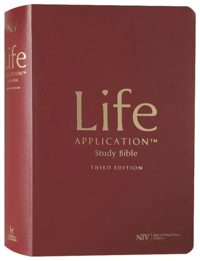 Anglais, Bible, New International Version, Life Application Study Bible, similicuir - NIV Life...