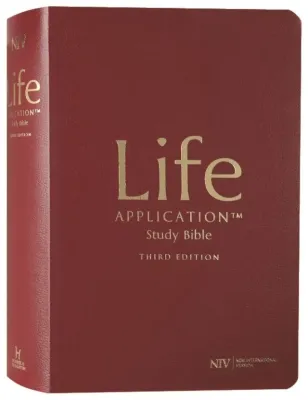 Anglais, Bible, New International Version, Life Application Study Bible, similicuir - NIV Life...