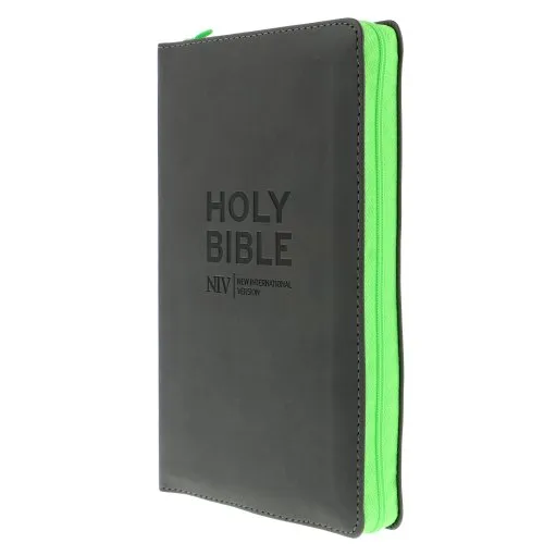 Anglais, Bible, New International Version, moyen format, couverture souple noir, fermeture éclair...