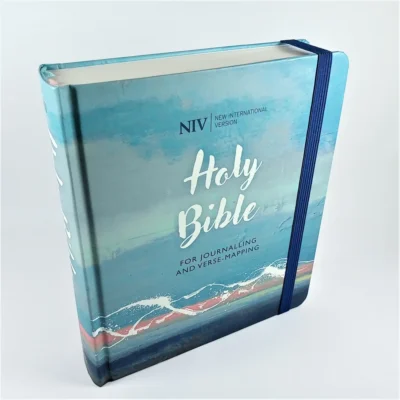 Anglais, Bible journal de bord, New International Version, couverture rigide illustrée motif...