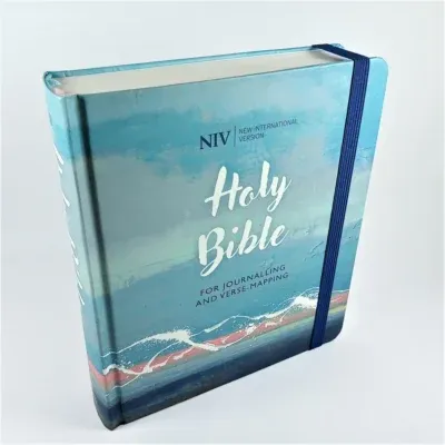 Anglais, Bible journal de bord, New International Version, couverture rigide illustrée motif...