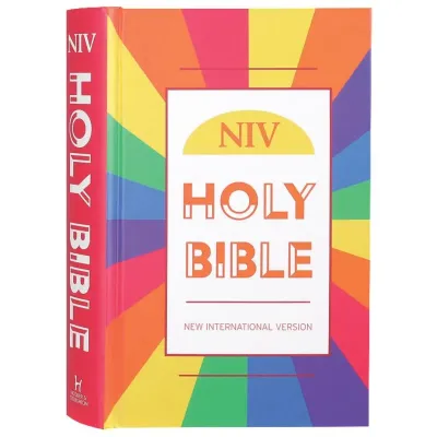 Anglais, Bible, New International Version, petit format, couverture rigide arc en ciel