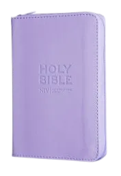 Englisch, Bibel New Iternational Version, Taschenformat, biegsam, lila, Reissverschluss