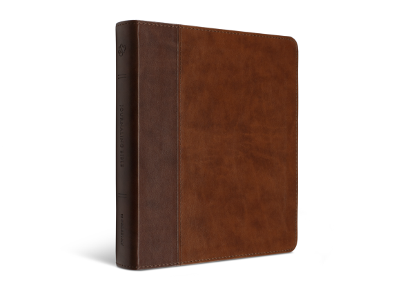 Englisch, Bibel Journaling, English Standard Version - Leder braun, Lesezeichen, Schreibrand