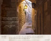 Israel Shalom dreisprachig Deutsch Englisch Französisch - Super-Wandkalender