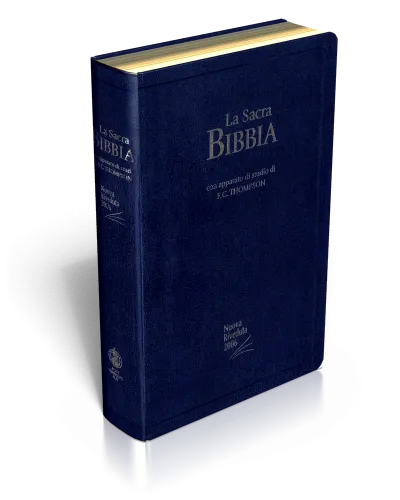 ITALIENISCH, BIBEL NUOVA RIVEDUTA, THOMPSON, FIBROLEDER, GOLDSCHNITT, GRIFFREGISTER, SCHWARZ