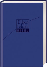 ELBERFELDER TASCHENBIBEL MIT ITALIENISCHEM KUNSTLEDER BLU - BLAU