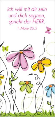 Magnet Lesezeichen Blumen gezeichnet