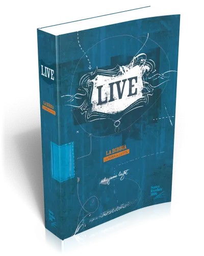 Italien, Bible Live NR 2006, brochée bleue [Nuova Riveduta 2006]