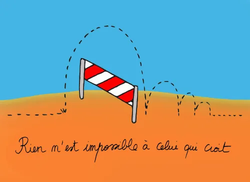 CARTE POSTALE "RIEN N'EST IMPOSSIBLE À CELUI QUI CROIT"