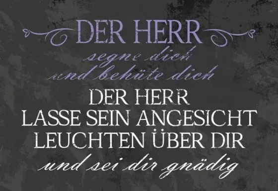 Wandschmuckschild "Der Herr segne dich und behüte dich.."