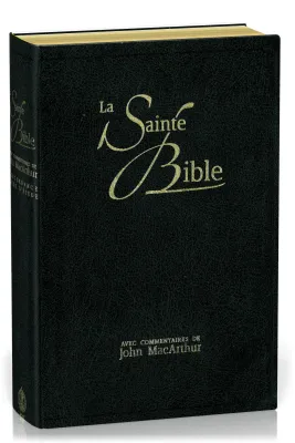 Studienbibel Segond NEG MacArthur, französisch, schwarz - Softcover, Fibroleder, Goldschnitt